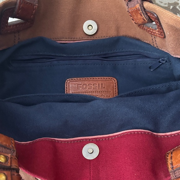 Fossil Women's Shoulder Bag in Brown, Pink, and Blue - Picture 4 of 6